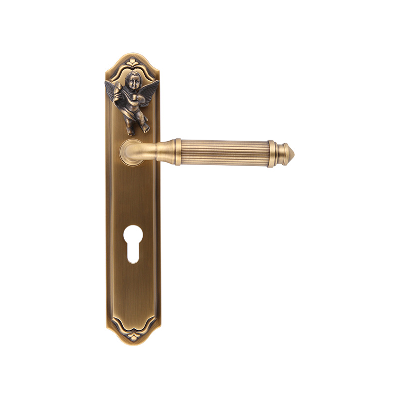 512-315 Angel Retro Pure Pure Copper French Silent Door Lock congiunta