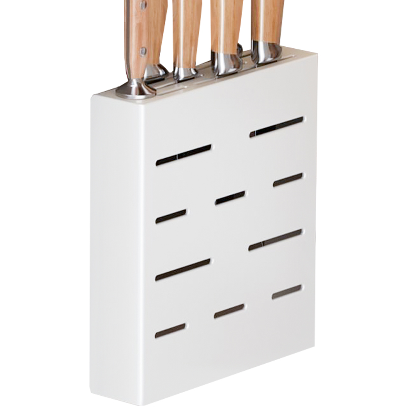 Porta per coltello bianco in alluminio spaziale spaziale spazio senza pugno